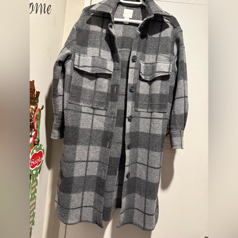 Women’s Gray Plaid Jacket